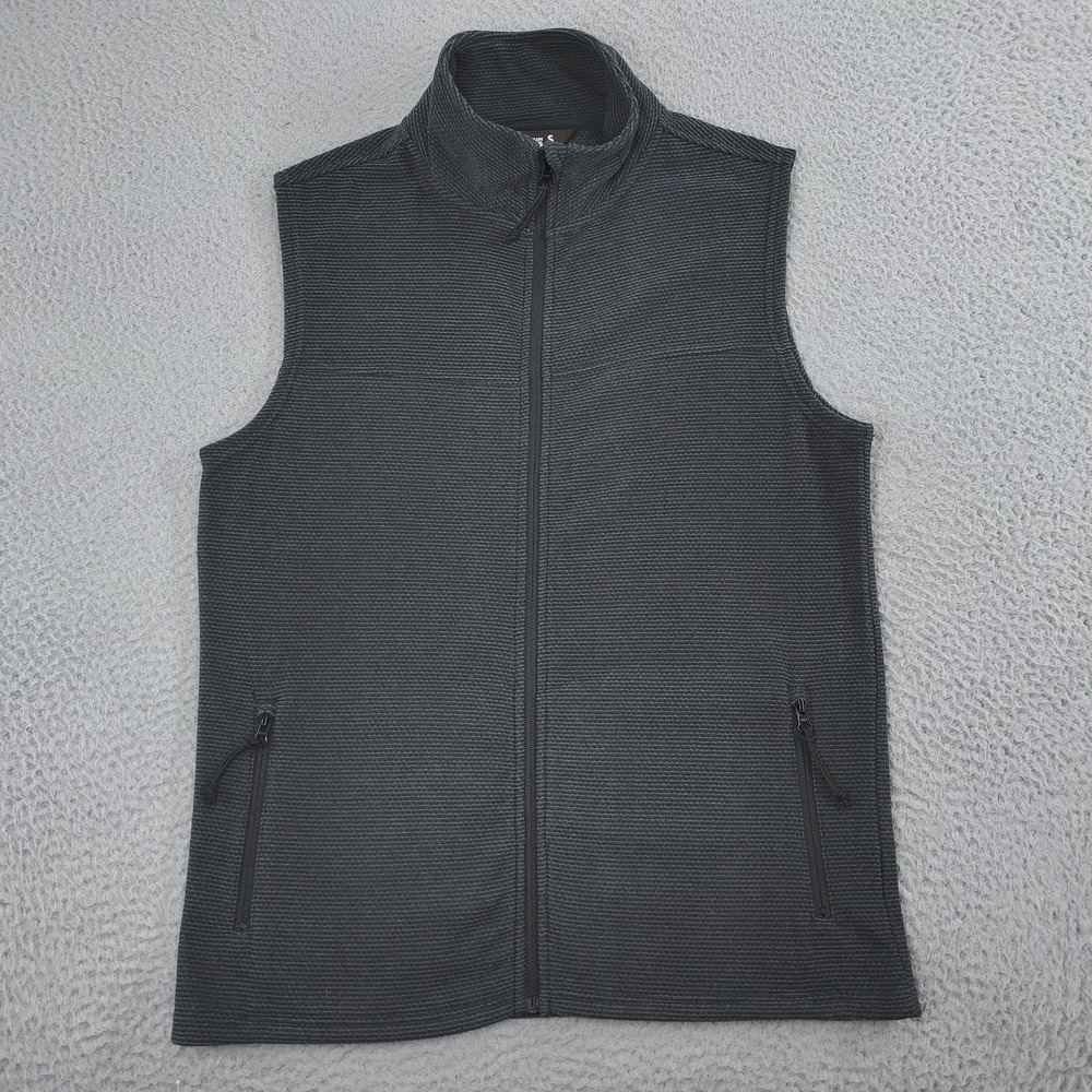 Mountain Khakis Vest Mens Small Gray Apex Pop Top Fleece Zip Pockets Layer